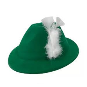 GORRO TIROLÉS CON PLUMA BLANCA