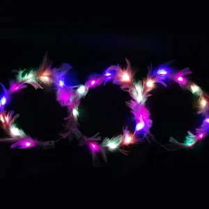 Vinchas de plumas Led colores surtidos