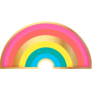 Plato de polipapel con forma Rainbow