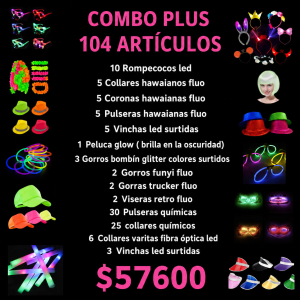 Combo Plus Luminoso/Fluo para 50 Personas
