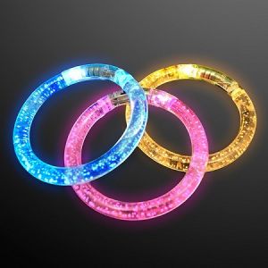 Pulseras Acrilico Led x 10 unidades