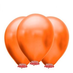 GLOBBY 12" PERLADO METALIZADO NARANJA x25 un.