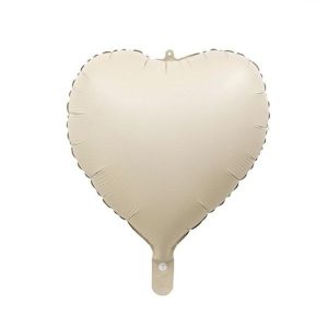 Globo Metalizado Corazón Cream